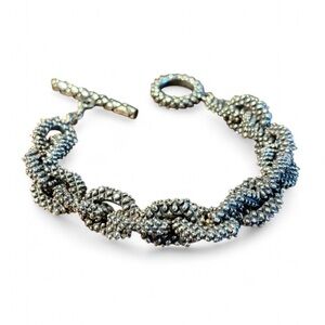 Dian Malouf Sterling Silver Link Bracelet